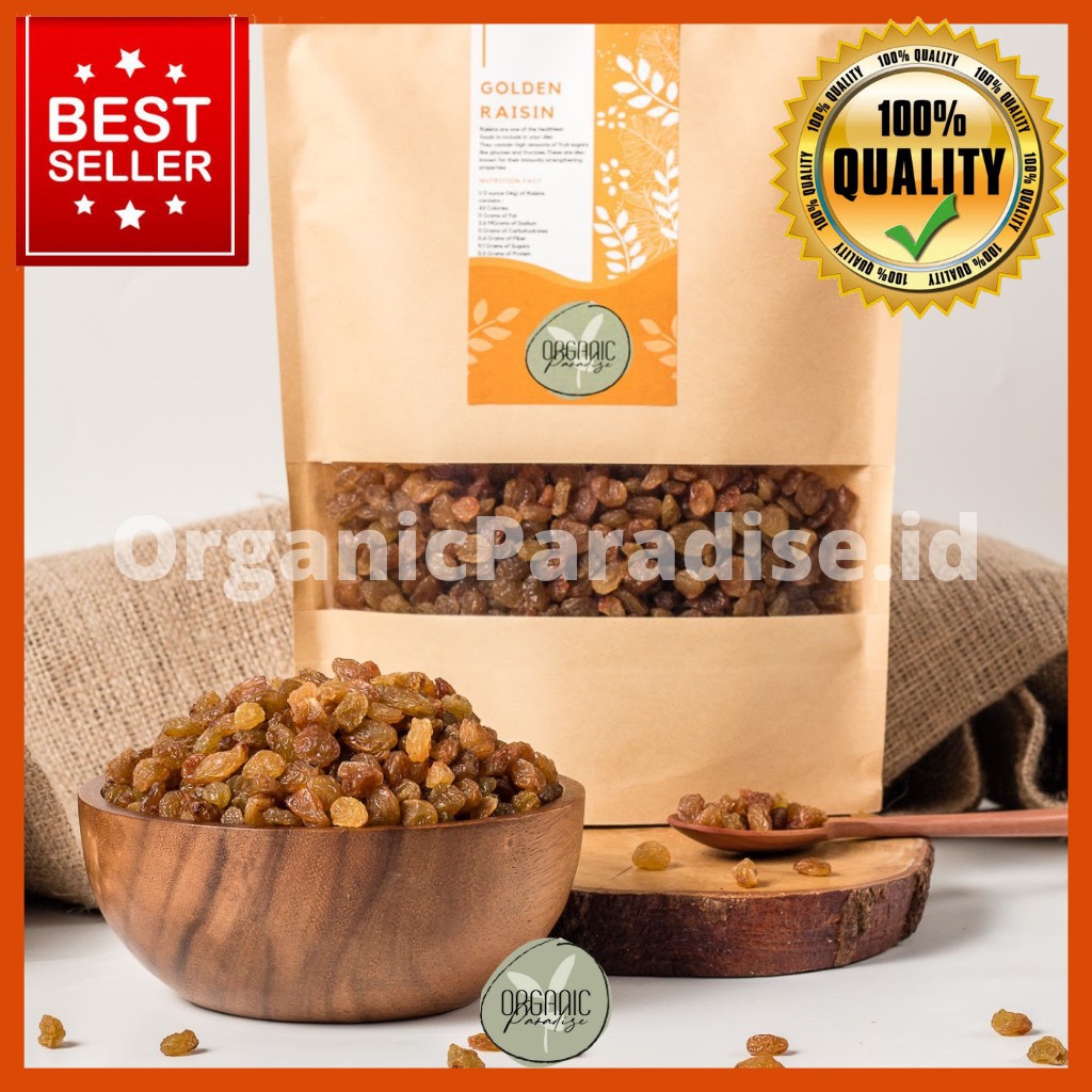 

Golden Raisin 500gr / Kismis Gold Premium Quality Organic Paradise