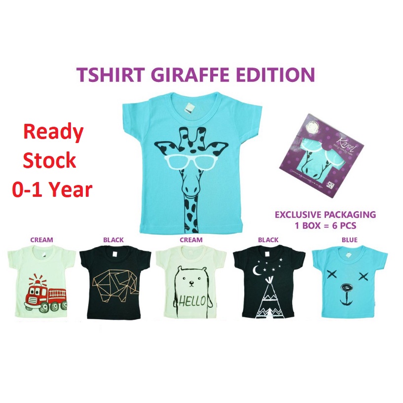 Tshirt Kazel Giraffe Tshirt Bayi Lucu dan Kekinian CBKS Half