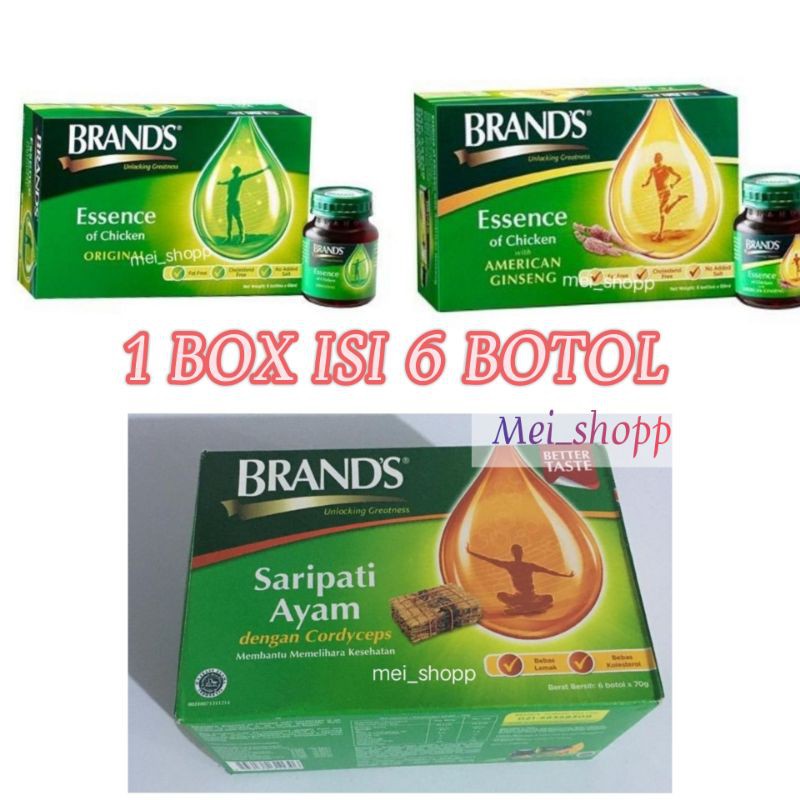 BRANDS SARIPATI AYAM /CHICKEN OF ESSENCE MALAYSIA (JUAL 1 BOX ISI 6 BOTOL)(3 RASA)