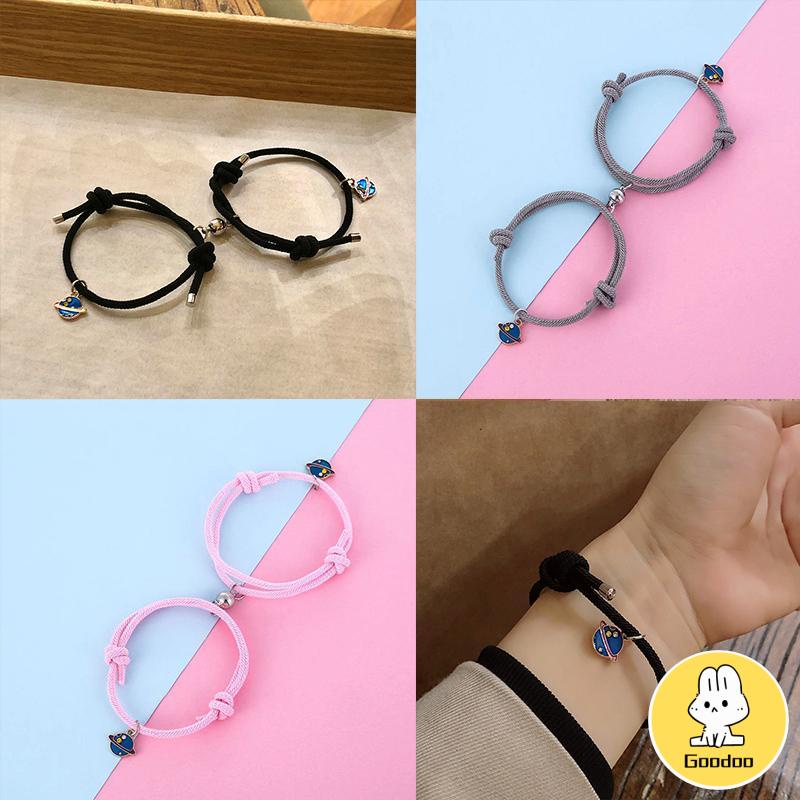 1 Pasang Gelang Couple Magnet Gelang Tali Couple Magnet Attract Persahabatan Tangan Bracelets -Doo