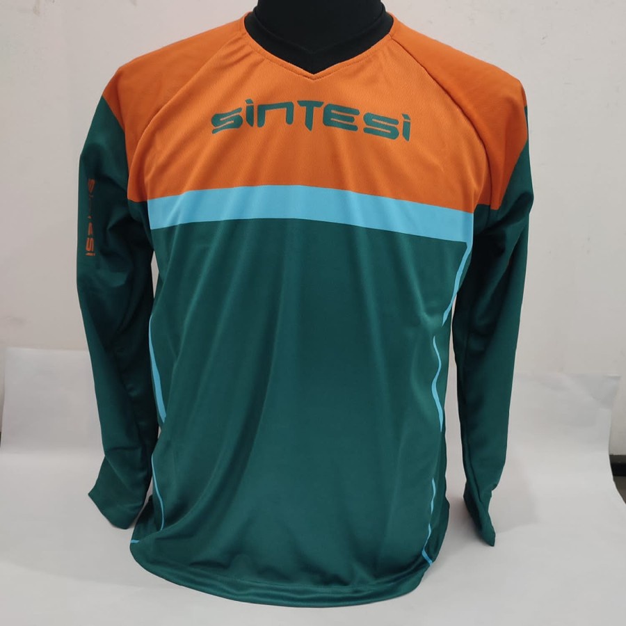 Jersey Sepeda Pria Tangan Panjang SINTESI Tosca Orange