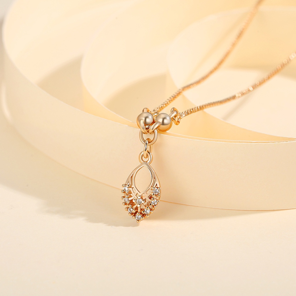 Y624 【COD】 Kalung Korea Berlian Titanium Anti Karat Lapis Emas Kalung Wanita Fashion Korea Kalung