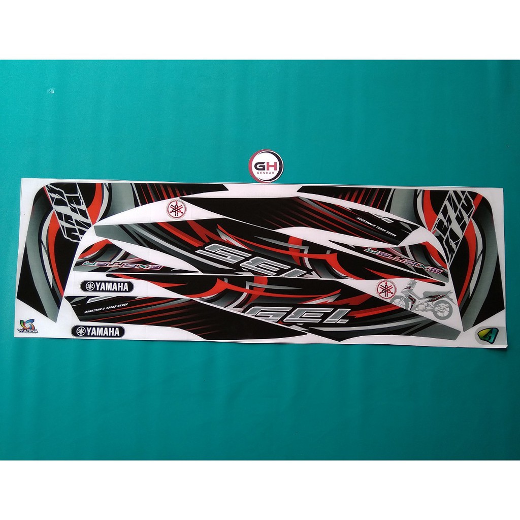 Striping Motor Jupiter Mx Old variasi Hitam merah