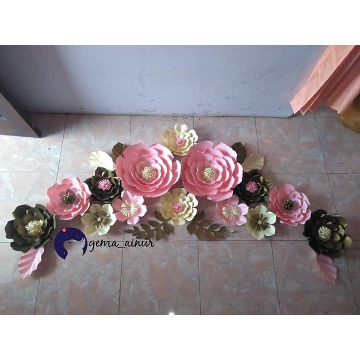  Paper  Flower  Dekorasi  Pernikahan  Ulang Tahun dll Shopee 