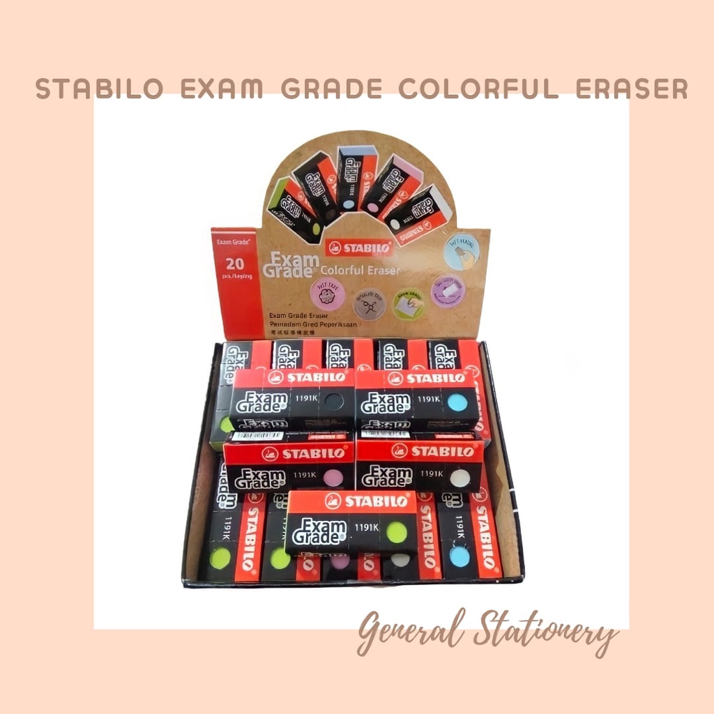 

Stabilo Eraser Colorful Exam Grade 1191K / Stabilo Penghapus Untuk Ujian