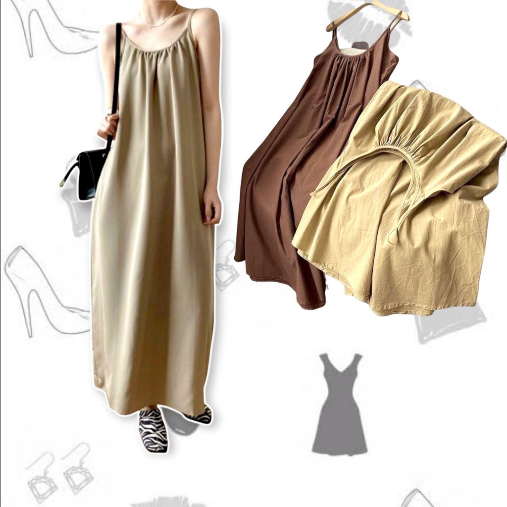 INNER MAXY DRESS / 1KG MUAT 4PCS | INNER MAXY DRESS BUSUI FULL RUFFLE HITS KOREAN STYLE FASHION GROS