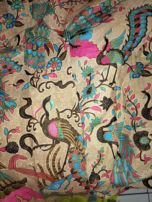 Batik Couple Keluarga - Sania Ruffle Ori Ndoro Jowi Dnt Sogan Motif Merak