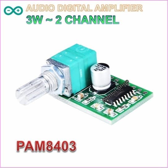 Mini Digital HiFi Audio Amplifier PAM 8403 for arduino