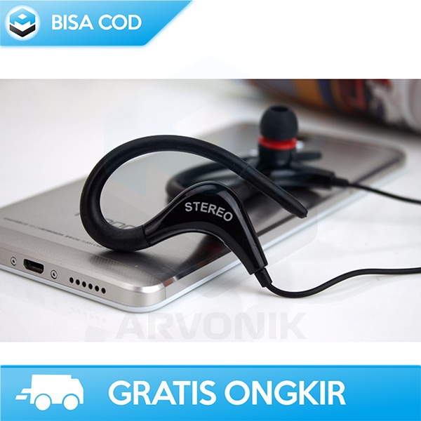 HEADSET SPORT STEREO WITH MICROPHONE EXTRA BASS SUARA JERNIH 878 110CM