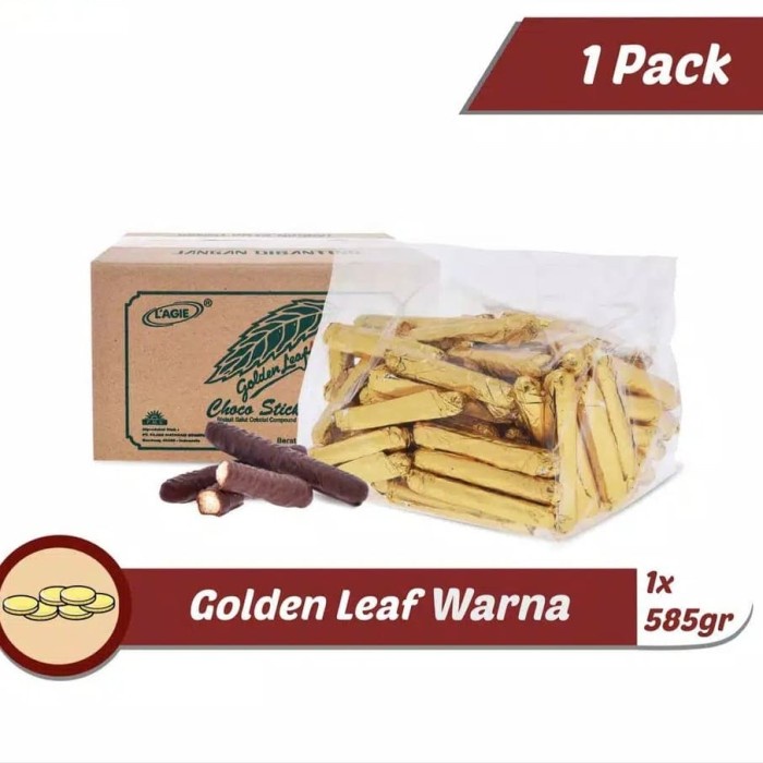 

585GR COKLAT LAGIE GOLDEN LEAF CHOCO STICK GOLD
