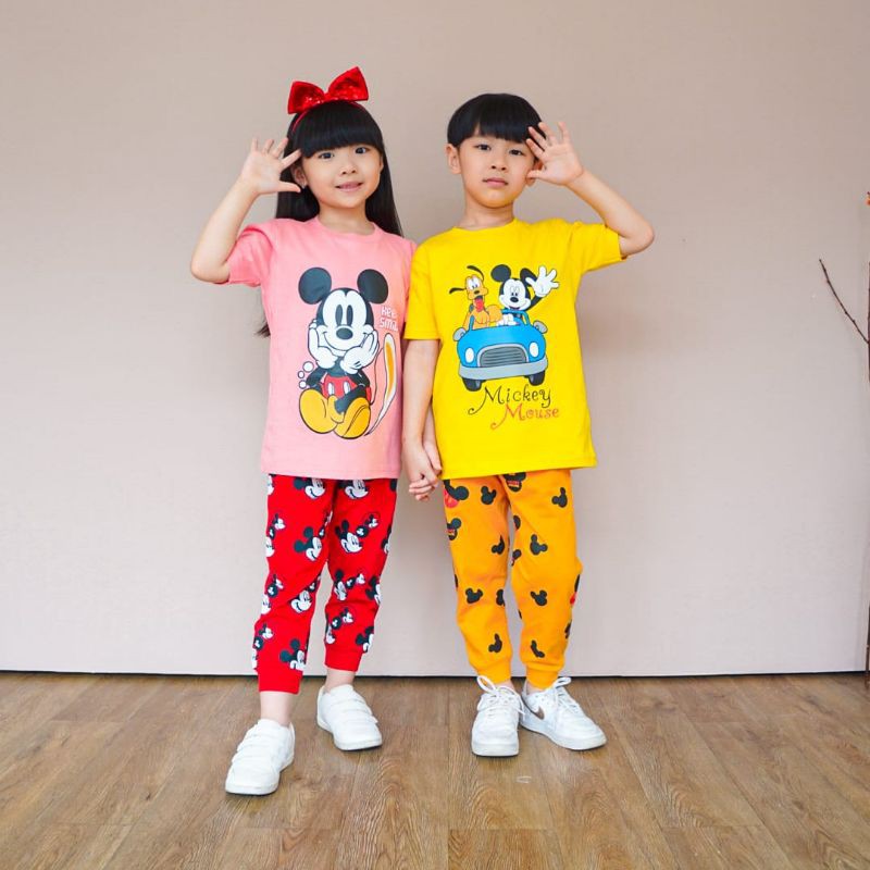setelan baju anak rickplay set unisex series murah