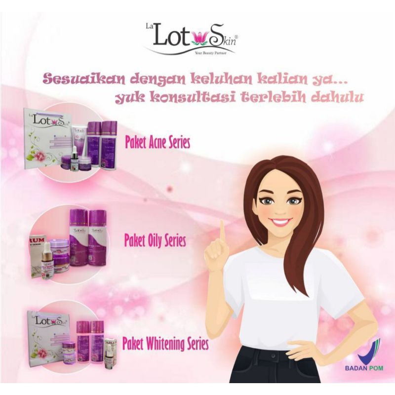 LaLotuskin Basis Acne Skincare Aman dan BPOM Isi 3