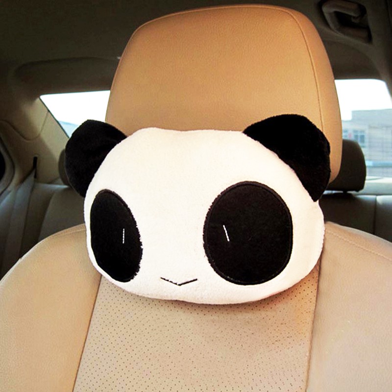 Car Set Aksesoris Head Rest Karakter Panda Organizer Bantal Interior Mobil Avanza Xenia Mobilio ZMCP