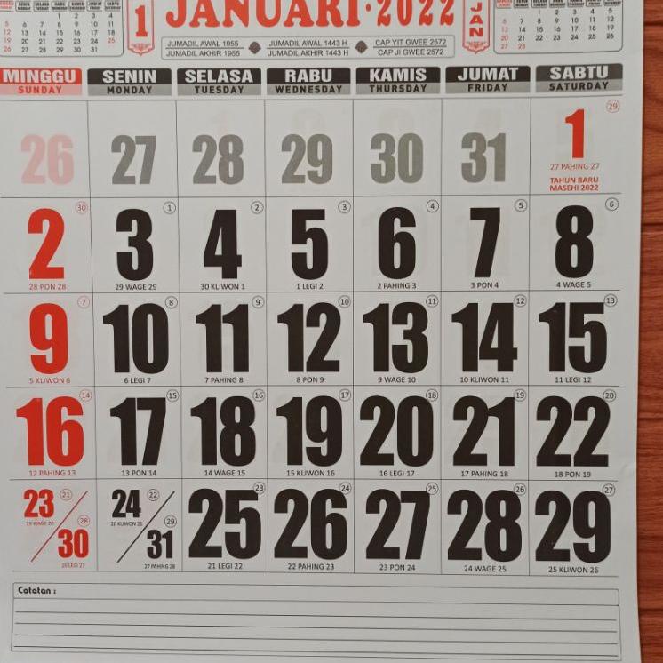 

gzcp Kalender Kerja Bulanan Ukuran Besar 2022 ば 25