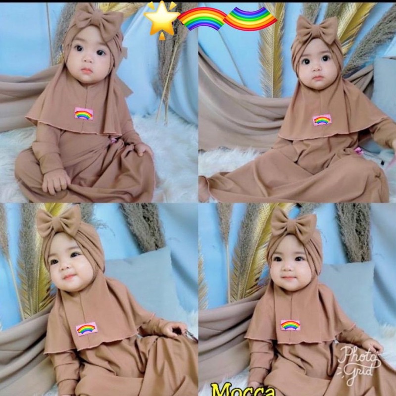 Gamis Bayi Free Kerudung + Turban Bubble Kids Collections Milo