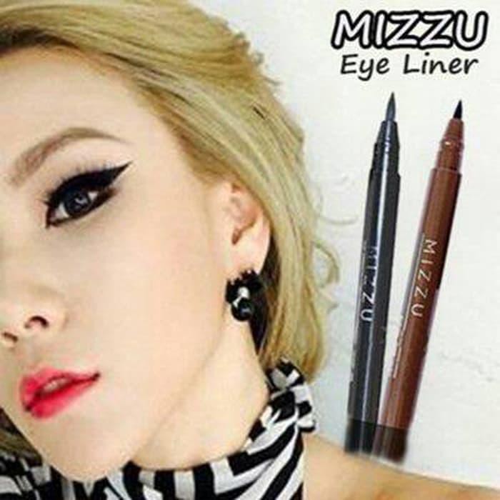 Hemat MIZZU Eyeliner  Black and Brown  Mizzu Mascara  WaterProof Murah