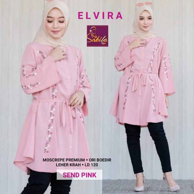 Tunik Elvira Ori Sabila Material Mosscrepe Premium