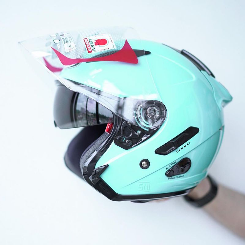 Helm KYT GALAXY Flat R BLACK DOFF & Motif Corak-2