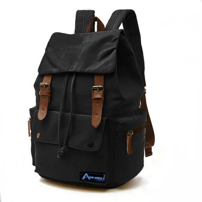 Tas Ransel Canvas IAC Absolute Backpack Up to 13 inch - Tas Pria Tas Wanita Daypack - Sekolah Laptop Punggung