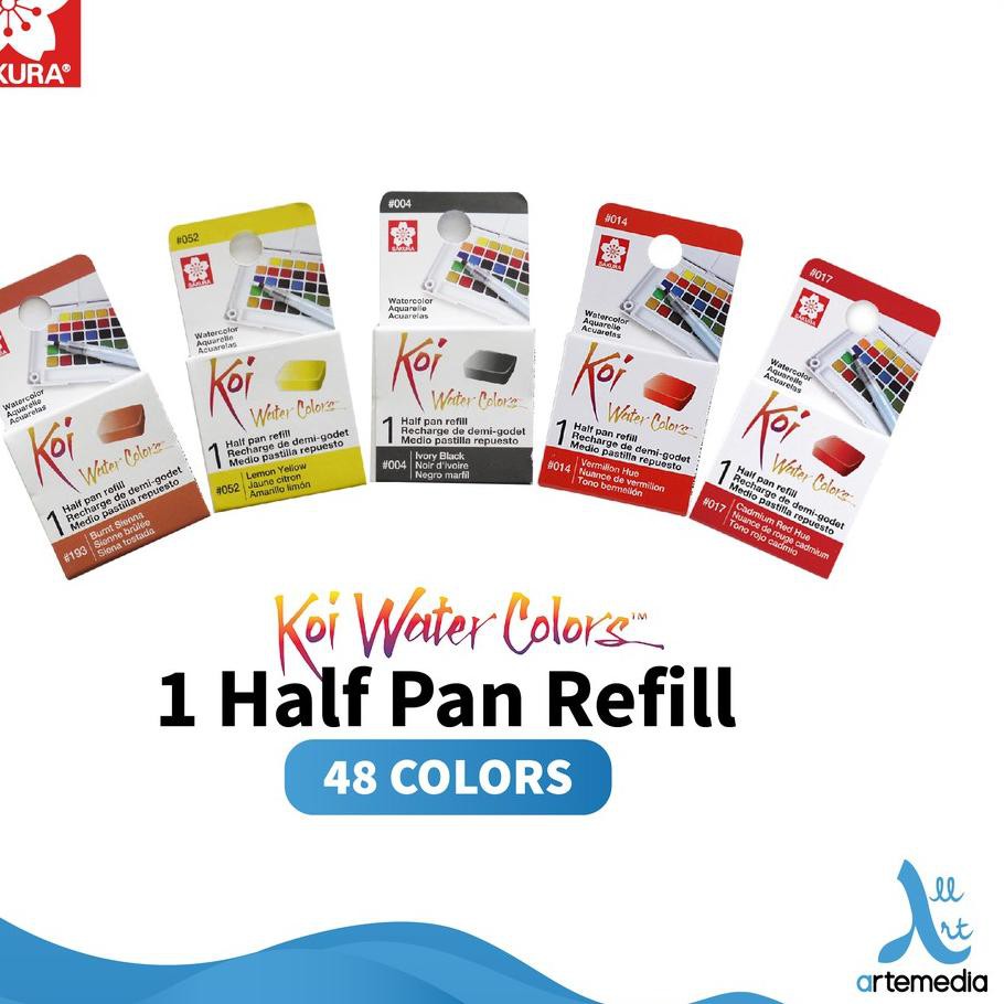 

QKJ Sakura Koi Watercolor Half Pan Refill - 01/03 Best Seller