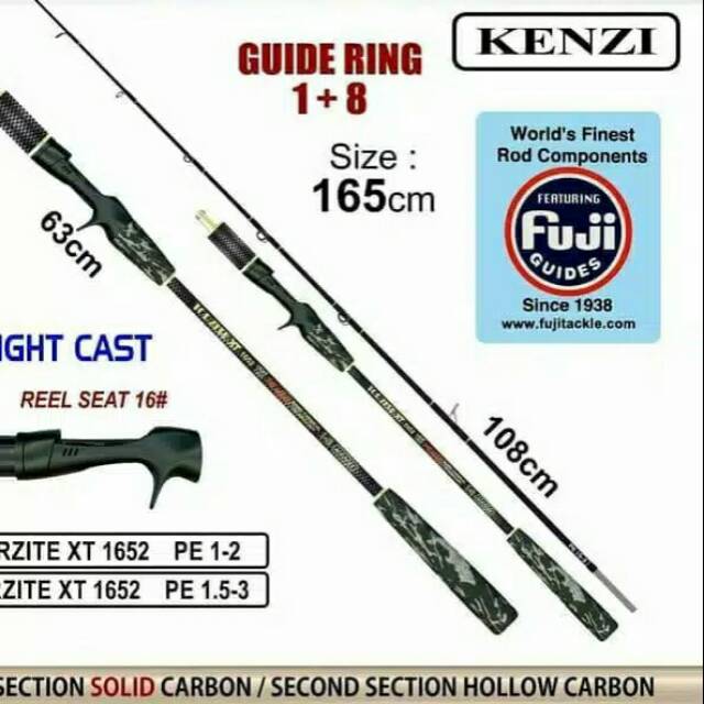 Joran Casting / OH terlaris Kenzi Torzite XT Light Cast.  Fuji.