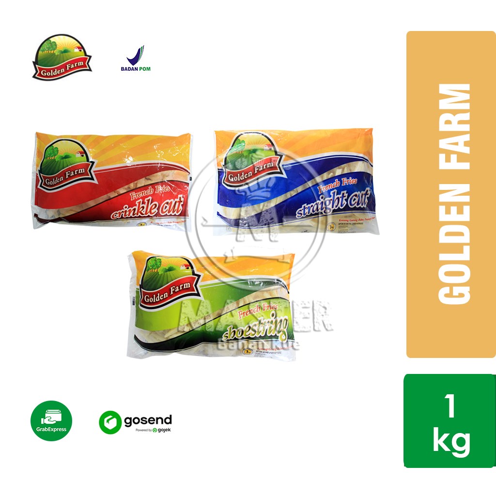 

Golden Farm French Fries / Kentang Frozen 1kg [KHUSUS INSTANT]