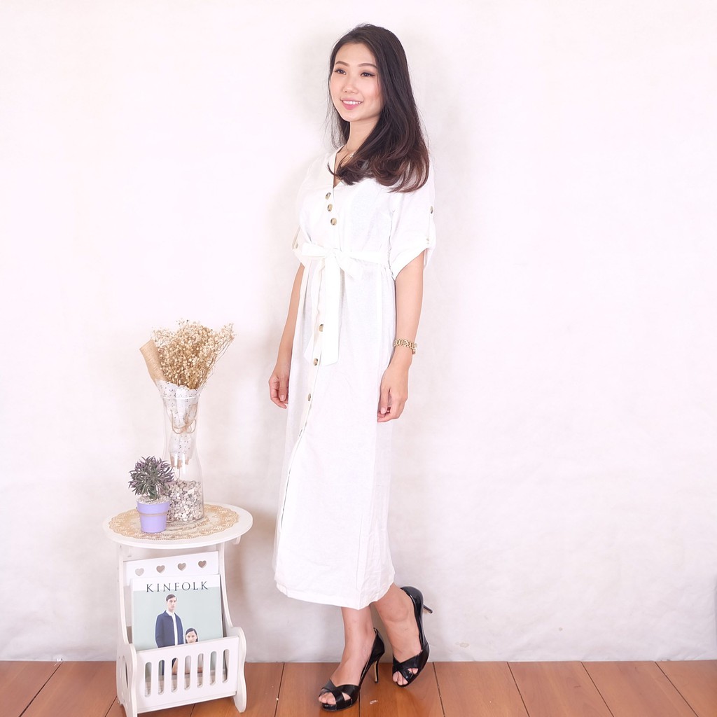 Lilybelleclothing Beryl Dress Panjang Casual Wanita Lengan