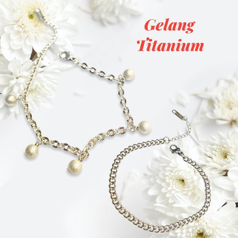 gelang titanium //perhiasan anti karat//titanium//gelang