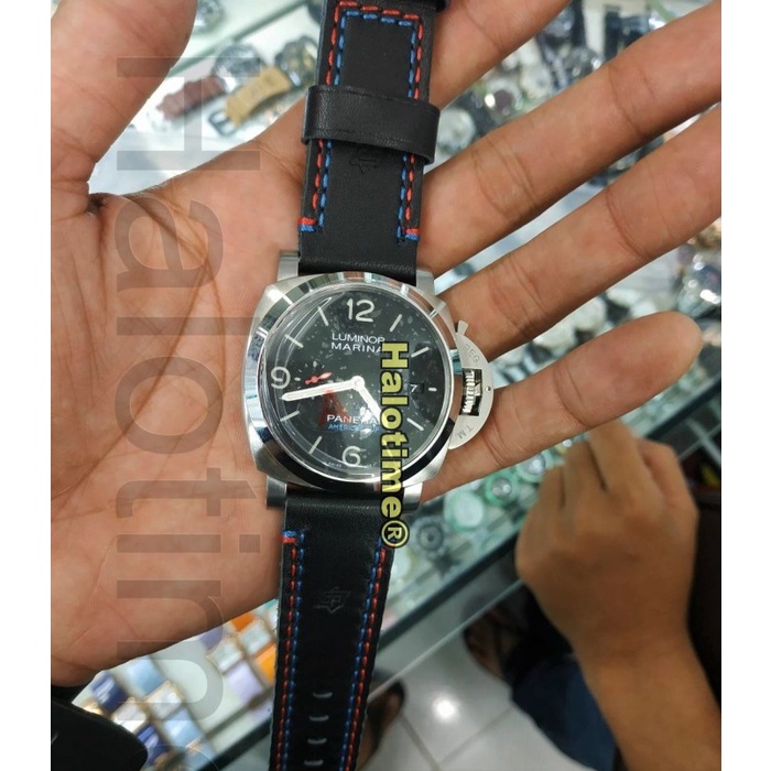 Jam Tangan pria Luminor Marina Leather Blue Body Silver T128 300