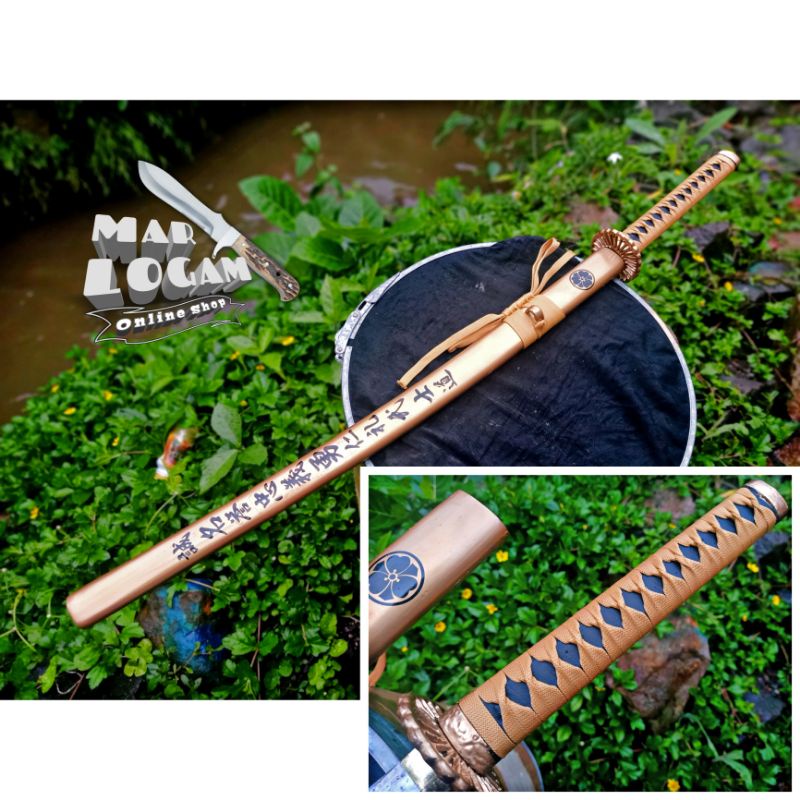 TERMURAH!!! Katana Thelast kanji gold custom mewah pedang jepang samurai