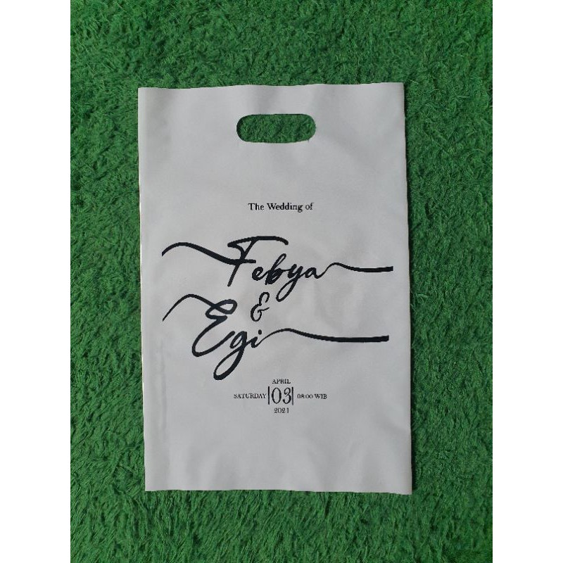 sablon kantong plastik PE plong ukuran 25x35