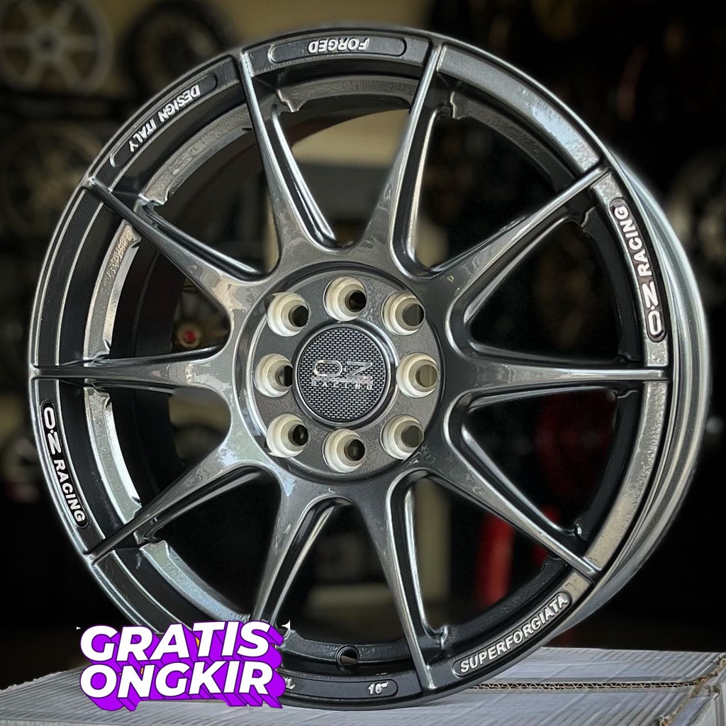 velg oz racing R16x7 Offset 40 Pcd 4x100/114.3 Gunmetal velg mobil ring 16 avanza.xenia.livina.mobil
