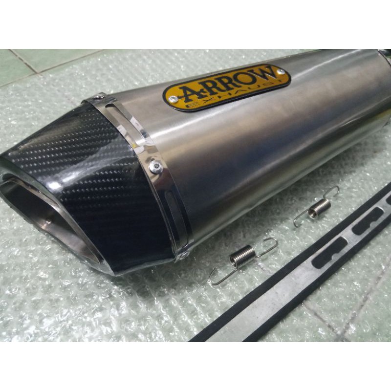 Knalpot racing Arrow silencer only tiger, vixion, megapro, CBR 150r, CB 150r, mp, gl, r15, verza