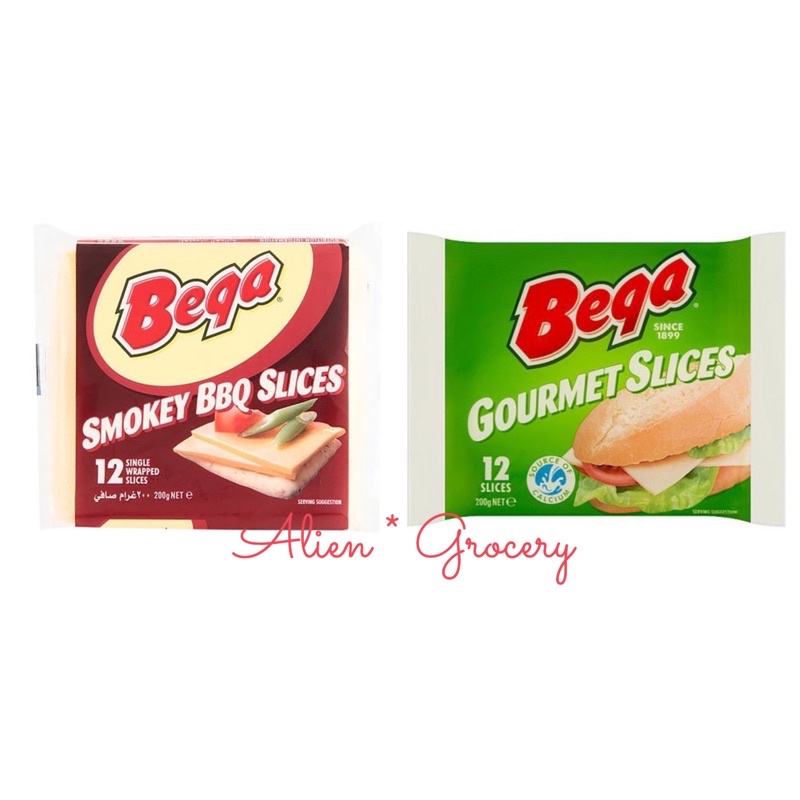 BEGA Smokey BBQ Gourmet Cheese Slices Keju Slice isi 12 200gr