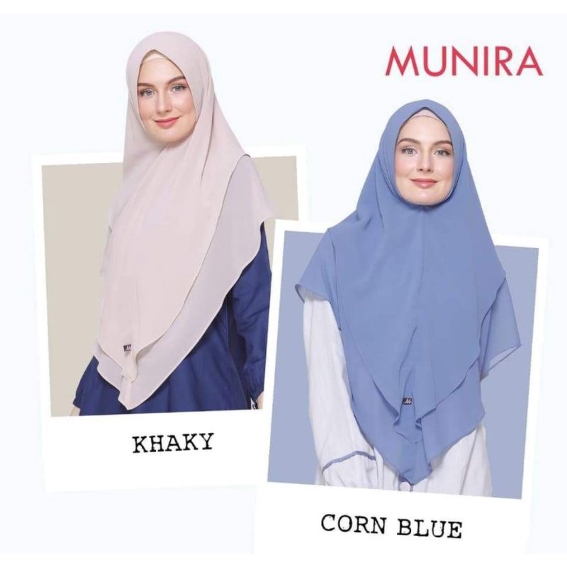 UKHTI MUNIRA MH.28 Aisha Khimar Dagu Khimar Malaysia Bergo Malaysia Jilbab langsung Cantik Khimar Pr