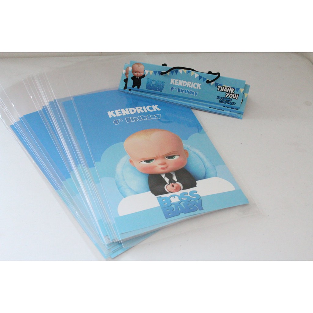 

plastik snack baby boss/ plastik bingkisan snack baby boss custom nama / plastik ultah custom
