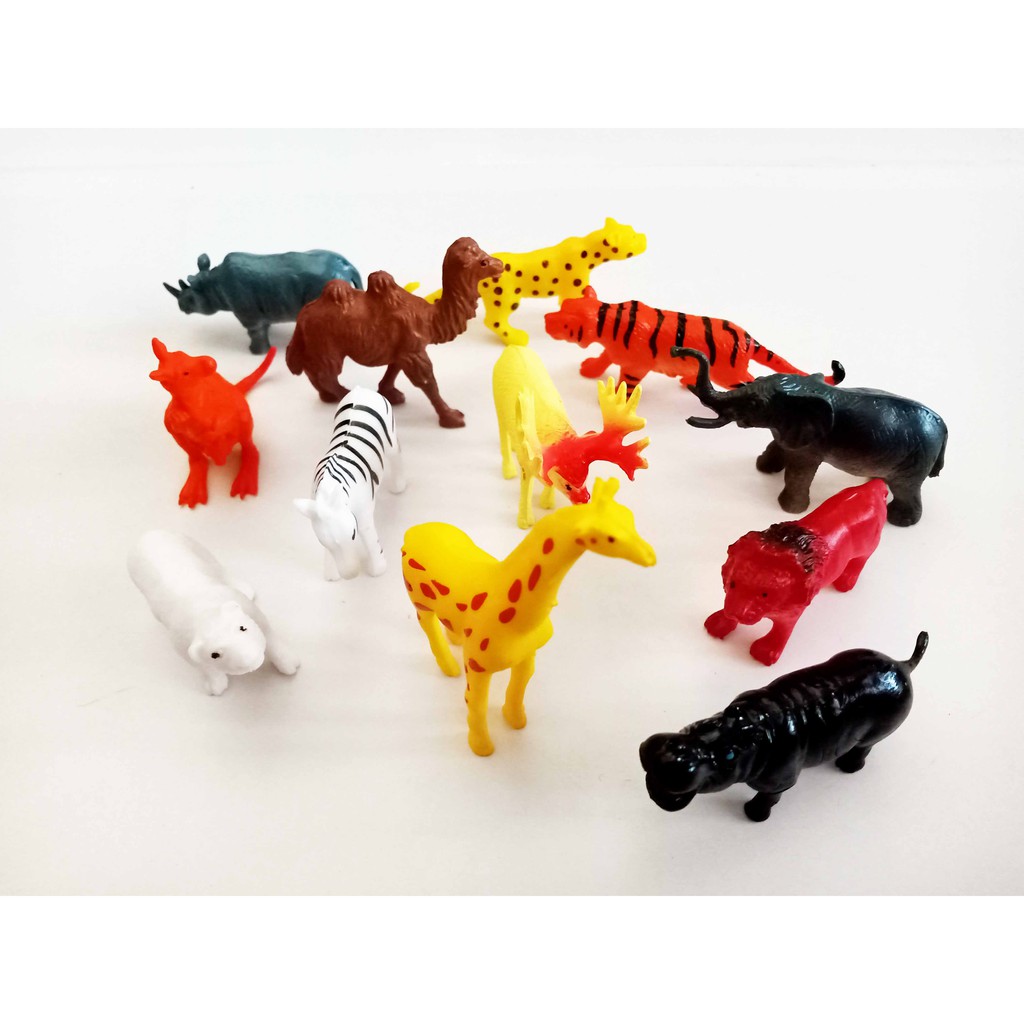 Mainan Set Miniatur Wild Animal Mini isi 12 pcs