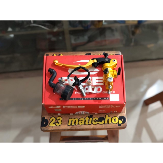 Master rem rcb s1 kiri full set racing boy untuk matic kiri cakram atau kopling hidrolik swith gold