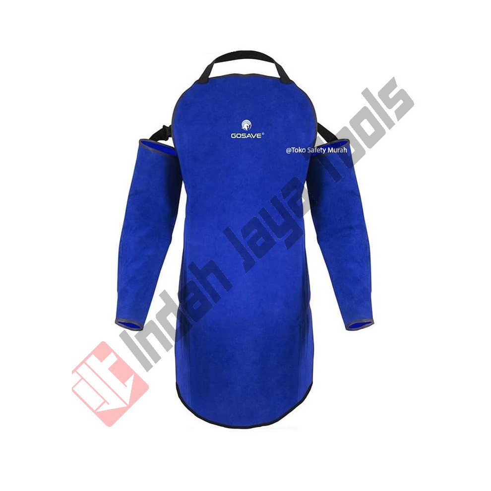 Apron Las Set GOSAVE Kulit Badan + Tangan Seragam Baju Las Safety