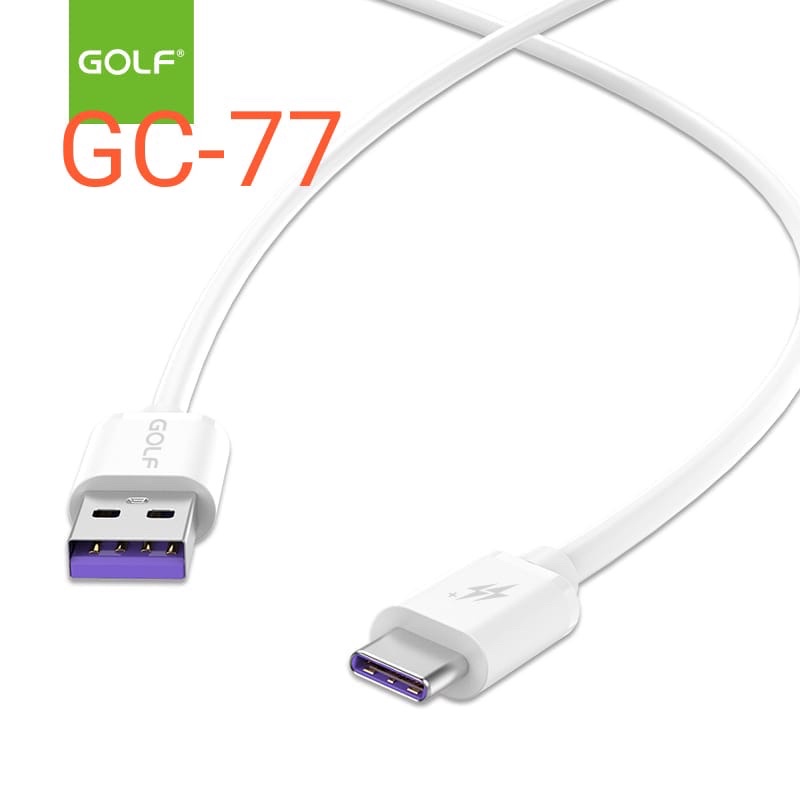 KABEL DATA GOLF GC-77 TYPE C SUPER WUICK CHARGE 5A FLASH CHARGING CABLE USB TYPE C