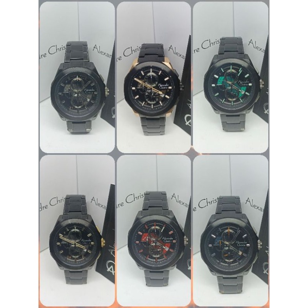 Jam Tangan Pria Alexandre Christie 6645 AC6645 AC 6645 Tali Besi / Stainless steel