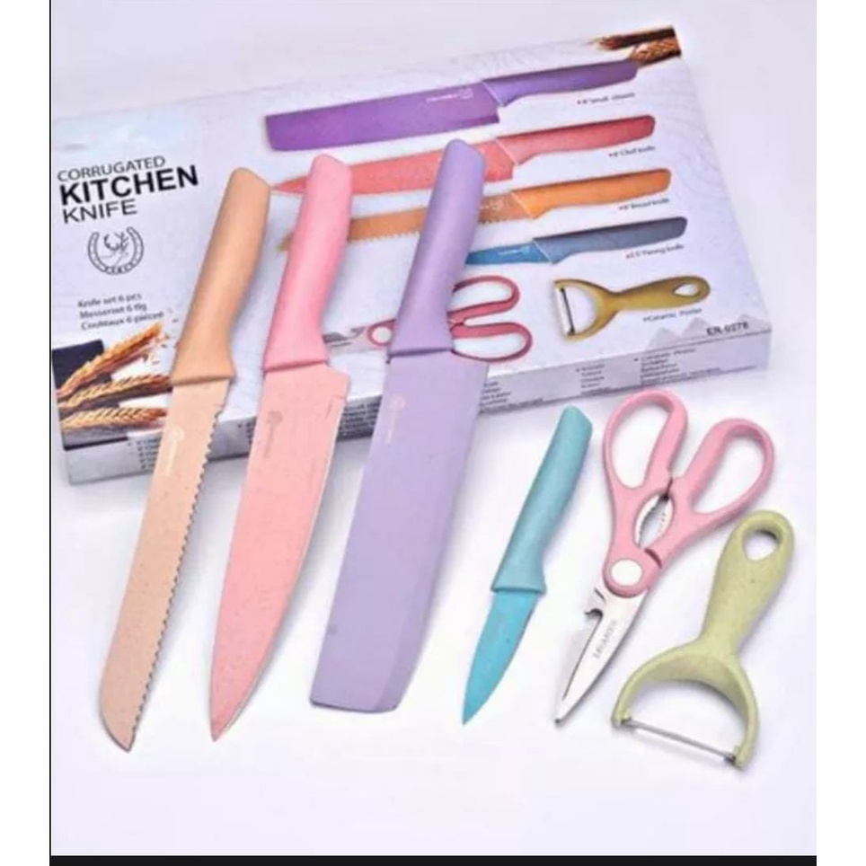 Pisau Sultan Pisau Dapur Set isi 6 Pcs Elegant / tajam / anti lengket