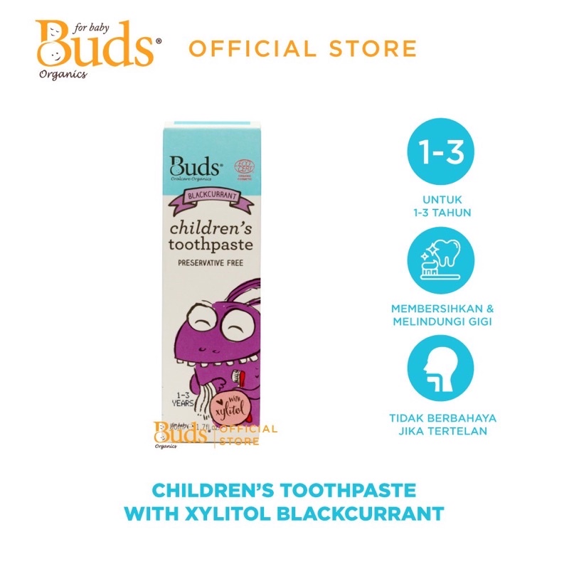 Buds Organics Toothpaste With Fluoride/Pasta Gigi Anak