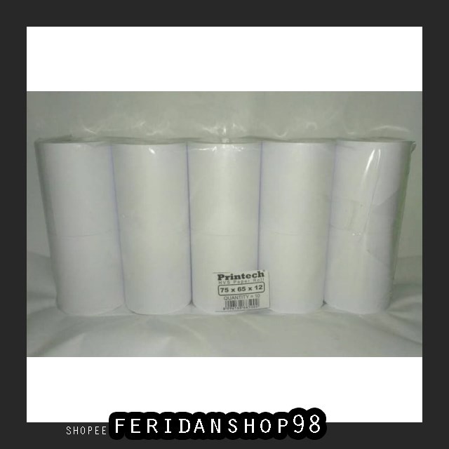 

FS1339 KERTAS THERMAL PRINTECH KERTAS STRUK ATK KASIR 75 X 65 1 PLY HVS BY FERIDANSHOP98