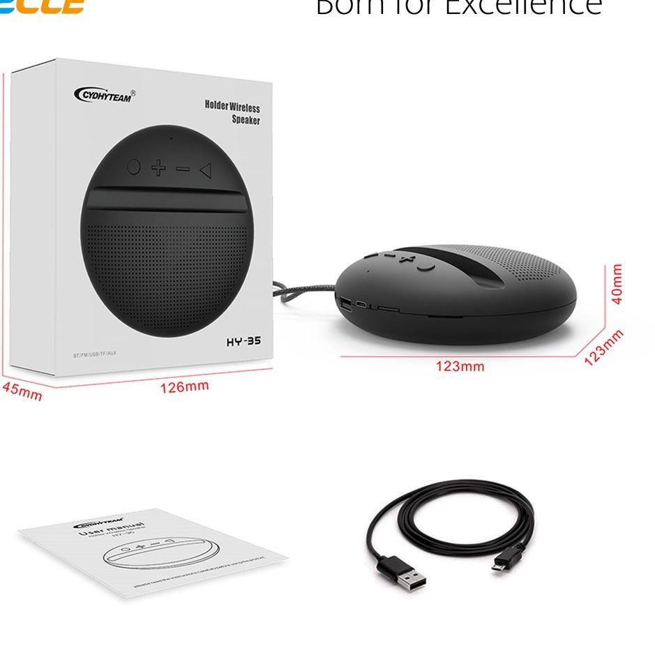 Diskon Ngetrends (NEW) ECLE Original Bluetooth Speaker Portable Magnetic Circular Holder HP