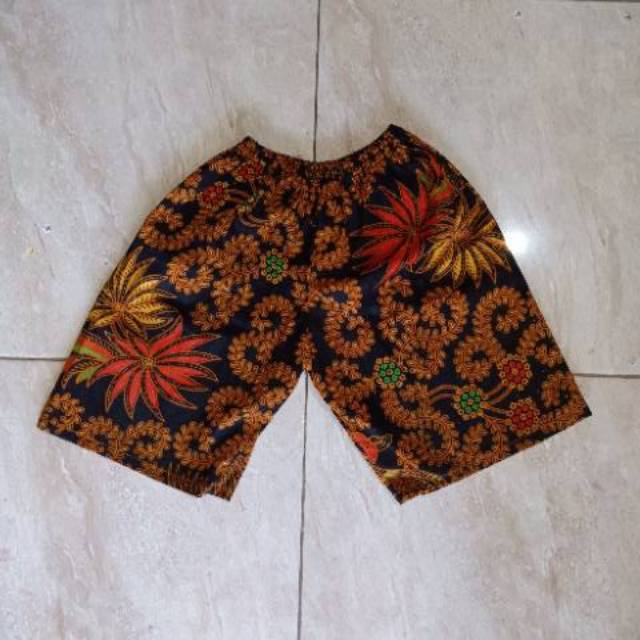 Celana Pendek Katun Plentet Batik Size Anak~ Abg