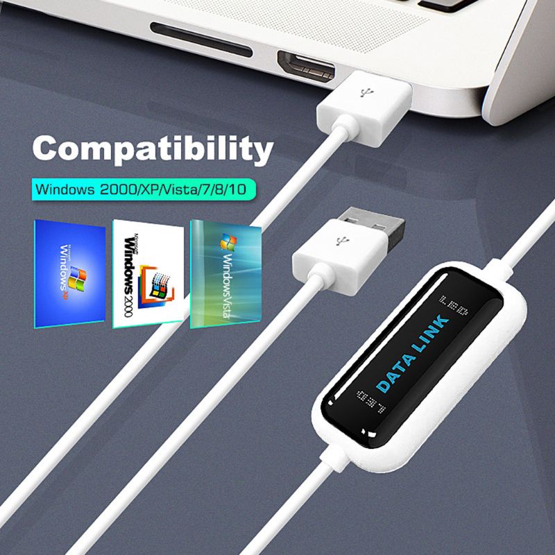 Btsg Laptop USB to USB Net Direct Data File Transfer Bridge Cable Kabel Transfer USB