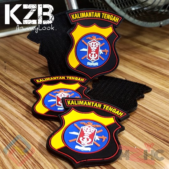 Patch Rubber Velcro-Emblem Karet POLDA KALIMANTAN TENGAH