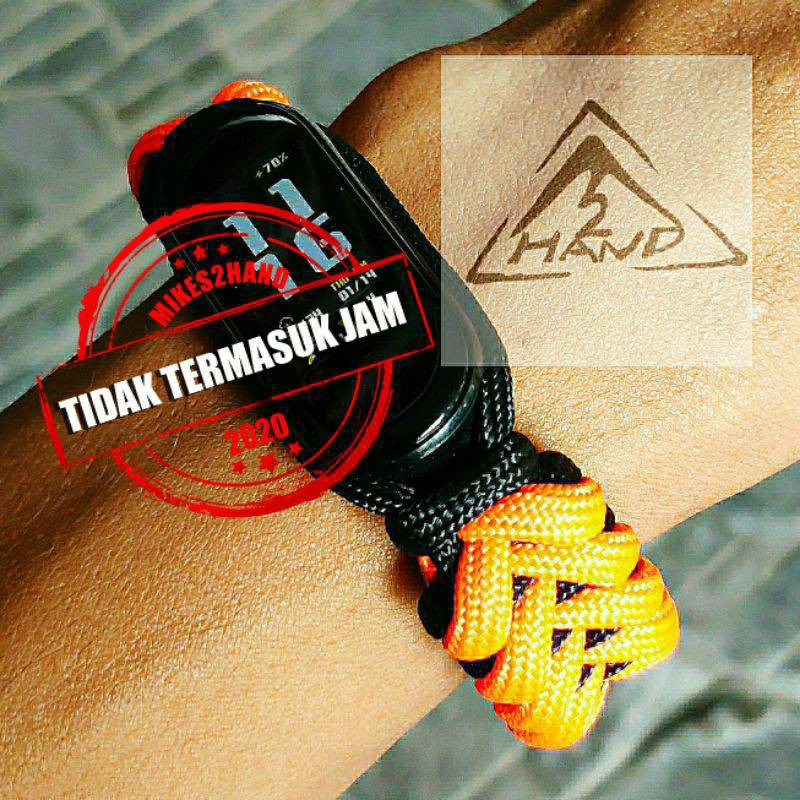 STRAP MIBAND 3 4 5 / AMAZFIT BAND 5 / SMARTBAND FITPRO / M4 / M5 - Paracord Jaws 2 Warna