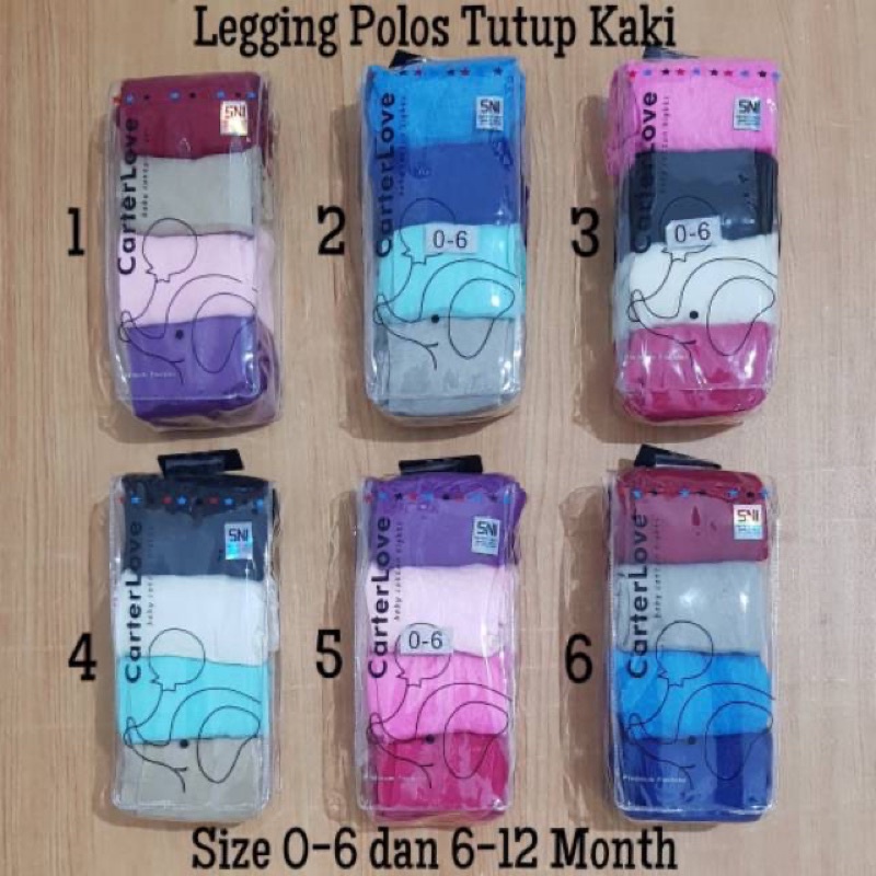 (isi 4pcs) Legging POLOS / MOTIF Legging Catton rich// % original (isi 4pcs)